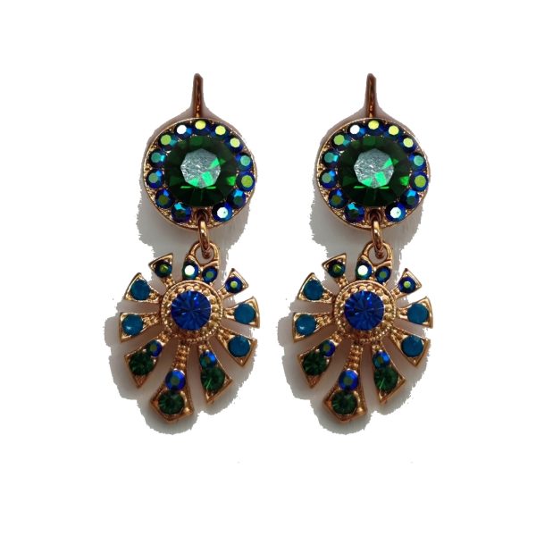 Earrings By Mariana Woman Luminous Opal and Light Turquoise Swarovski Crystals