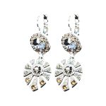 Earrings By Mariana Woman Charming Topaz and Silver Night Swarovski Crystals