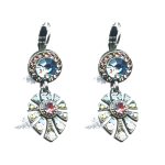 Earrings By Mariana Woman Luxurious Sky Blue and Fuchsia Pink Swarovski Crystals