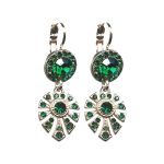 Earrings By Mariana Woman Vibrant Gr.Turmaline and Emerald Swarovski Crystals