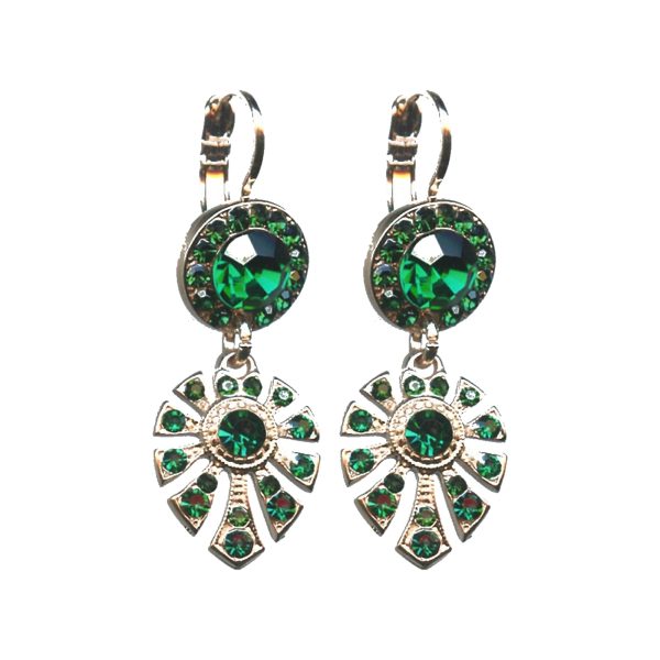 Earrings By Mariana Woman Vibrant Gr.Turmaline and Emerald Swarovski Crystals