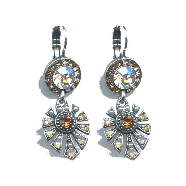 Earrings By Mariana Woman Delicate Opal and Light Colorado Topaz Swarovski Crystals