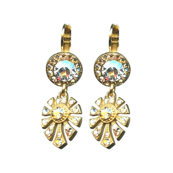 Earrings By Mariana Woman Vibrant Pearl and Champagne Swarovski Crystals