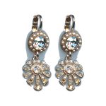 Earrings By Mariana Woman Sophisticated Topaz and Light Azure Swarovski Crystals