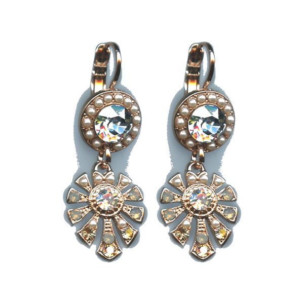 Earrings By Mariana Woman Sophisticated Topaz and Light Azure Swarovski Crystals