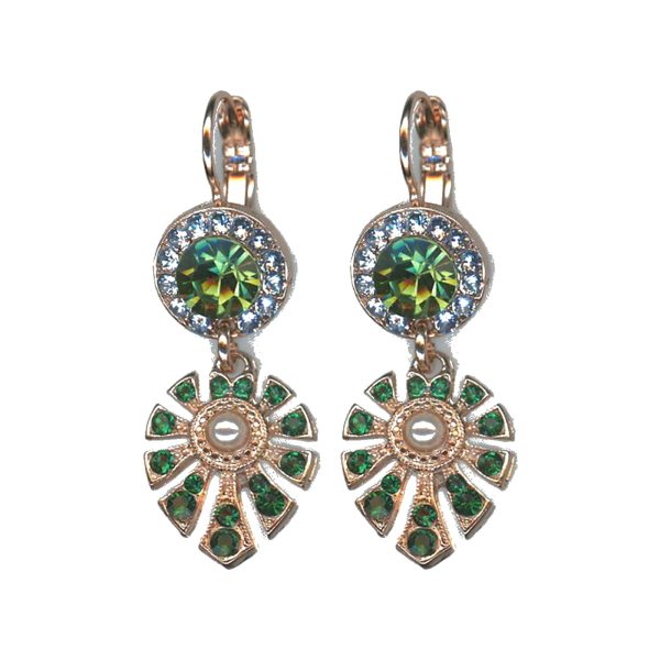 Earrings By Mariana Woman Modern Peridot and Emerald Swarovski Crystals