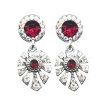 Earrings By Mariana Woman Exquisite Ruby and Moonlight Swarovski Crystals
