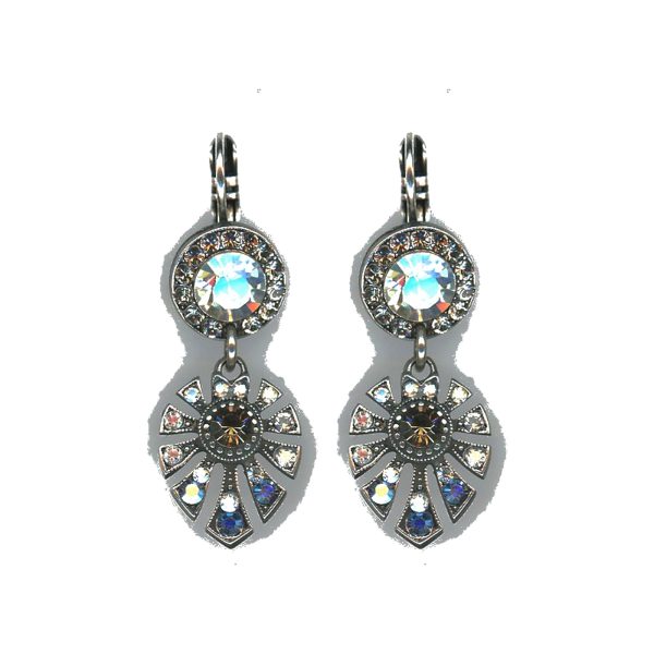 Earrings By Mariana Woman Timeless Clear and Black Diamond Swarovski Crystals