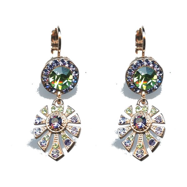 Earrings By Mariana Woman Refined Peridot and Tanzanite Swarovski Crystals