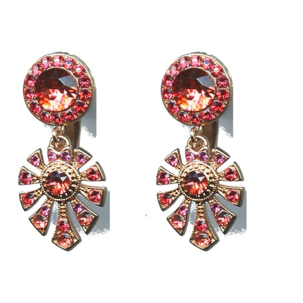 Earrings By Mariana Woman Delicate Padparadscha Swarovski Crystals