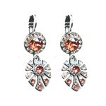 Earrings By Mariana Woman Vibrant Padparadscha and Indian Sapphire Swarovski Crystals