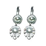 Earrings By Mariana Woman Stylish Light Blue and Pacific Opaque Swarovski Crystals