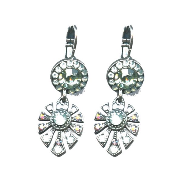Earrings By Mariana Woman Stylish Light Blue and Pacific Opaque Swarovski Crystals
