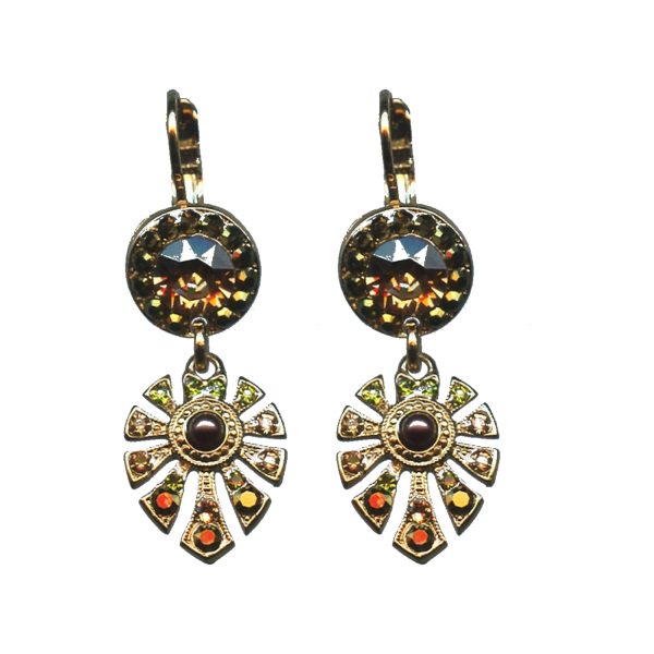 Earrings By Mariana Woman Lovely Topaz and Olivine) Swarovski Crystals