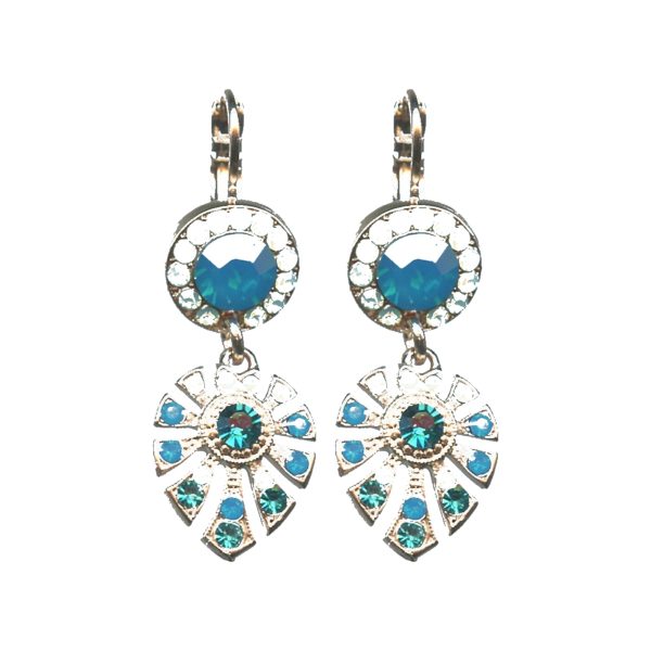 Earrings By Mariana Woman Contemporary Opal and Blue zircon Swarovski Crystals