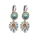 Earrings By Mariana Woman Feminine Turquoise Swarovski Crystals - Image 2