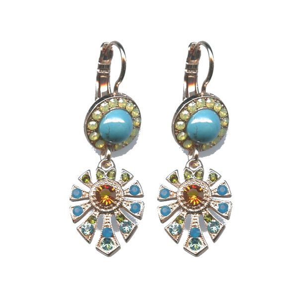 Earrings By Mariana Woman Feminine Turquoise Swarovski Crystals