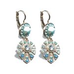 Earrings By Mariana Woman Elegant Turquoise and Blues Swarovski Crystals