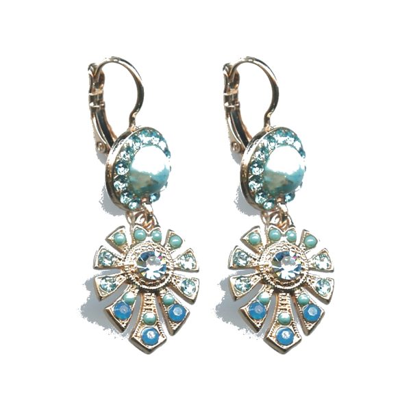 Earrings By Mariana Woman Elegant Turquoise and Blues Swarovski Crystals