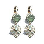 Earrings By Mariana Woman Dazzling Opal and Chrysolite Swarovski Crystals