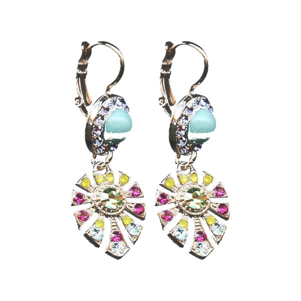 Earrings By Mariana Woman Luminous Opal and Amethyst Swarovski Crystals
