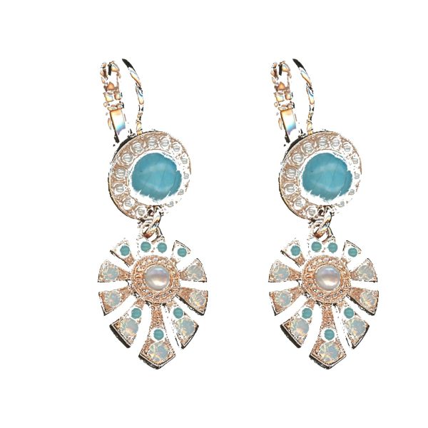 Earrings By Mariana Woman Sophisticated Turquoise Swarovski Crystals