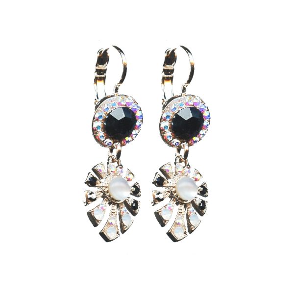Earrings By Mariana Woman Charming Pearl and jet black) Swarovski Crystals