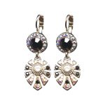 Earrings By Mariana Woman Luxurious Pearl and Topaz Swarovski Crystals