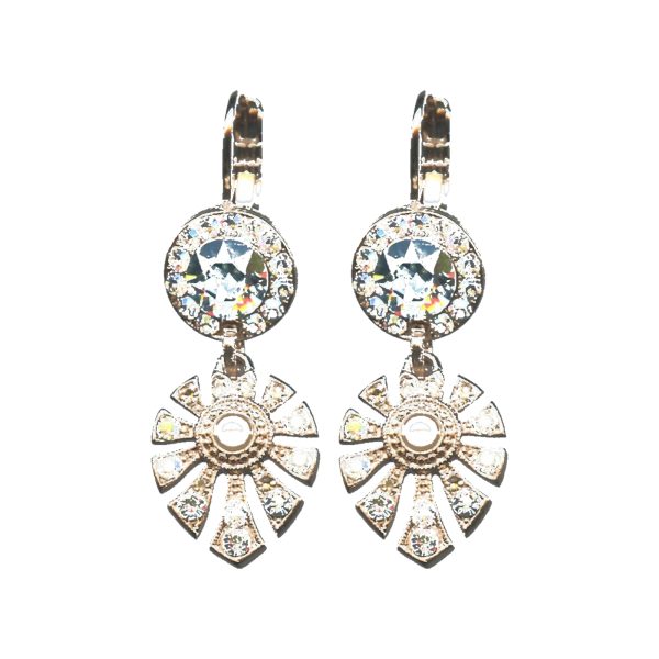 Earrings By Mariana Woman Chic Silk and Crystal Moonlight Swarovski Crystals