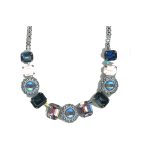 Necklace By Mariana Woman Luxurious Montana Blue and Golden Shadow Swarovski Crystals - Image 2