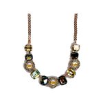 Necklace By Mariana Woman Luminous Black Diamond and Golden Shadow Swarovski Crystals - Image 2