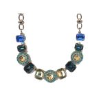 Necklace By Mariana Woman Striking Green Opal and Blue Zircon Swarovski Crystals