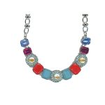 Necklace By Mariana Woman Contemporary Royal Blue and Yellow Swarovski Crystals - Image 2