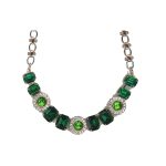 Necklace By Mariana Woman Sophisticated Emerald and Clear Swarovski Crystals - Image 2