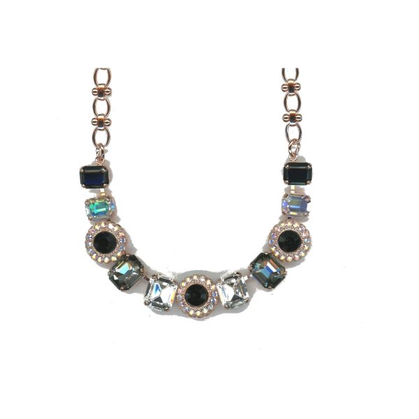 Necklace By Mariana Woman Sparkling Pearl and Jet Swarovski Crystals