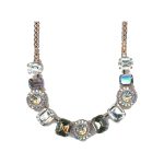 Necklace By Mariana Woman Beautiful Clear and Black Diamond Swarovski Crystals