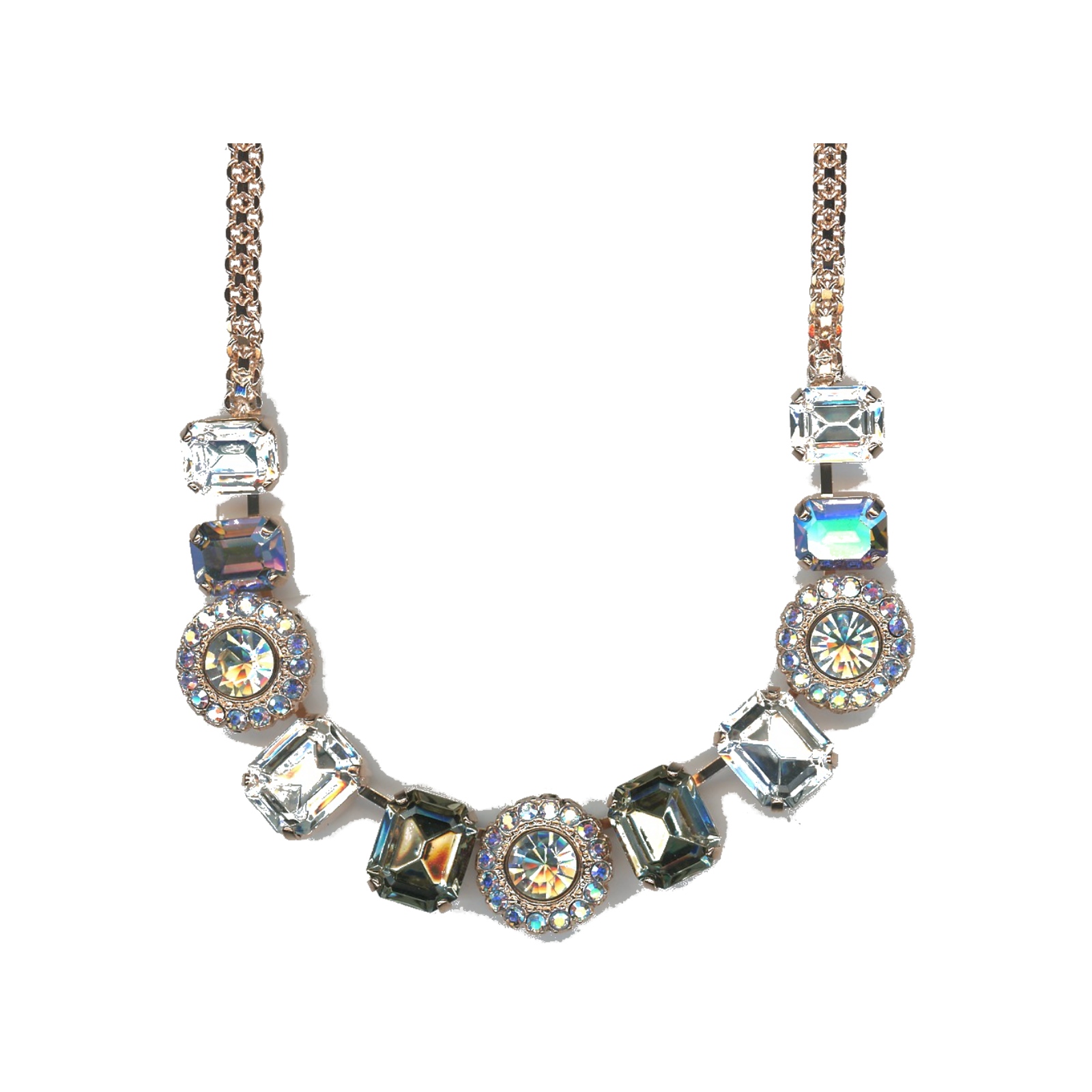 N-3014-3-512-SP Necklace By Mariana Woman Beautiful Clear and Black Diamond Swarovski Crystals - Image 1