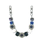Necklace By Mariana Woman Glamorous Lapis Mineral and Sapphire Swarovski Crystals