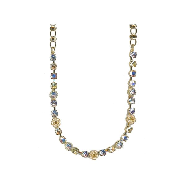 Necklace By Mariana Woman Romantic AB and Golden Shadow Swarovski Crystals