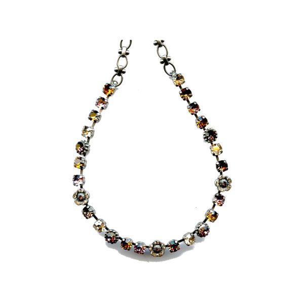 Necklace By Mariana Woman Glamorous Jet Hematite and Black Diamond Swarovski Crystals