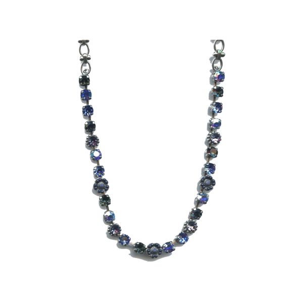Necklace By Mariana Woman Classic Agate Mineral and Sapphire Swarovski Crystals