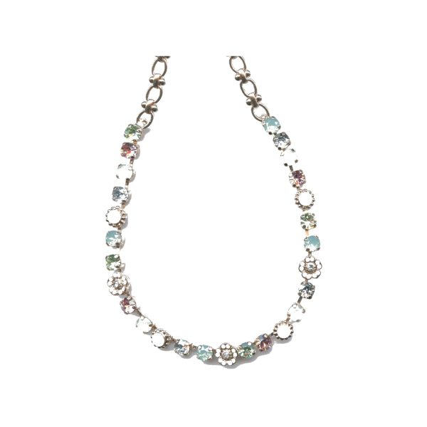 Necklace By Mariana Woman Modern Jade and Light Rose Swarovski Crystals