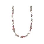 Necklace By Mariana Woman Lovely Pink and Pink Opal Swarovski Crystals - Image 2