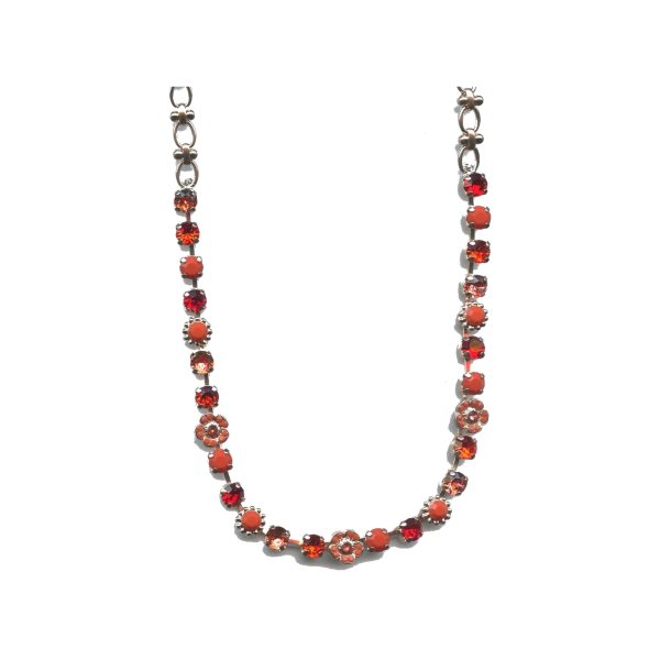 Necklace By Mariana Woman Timeless Hyacinth and Orange Swarovski Crystals