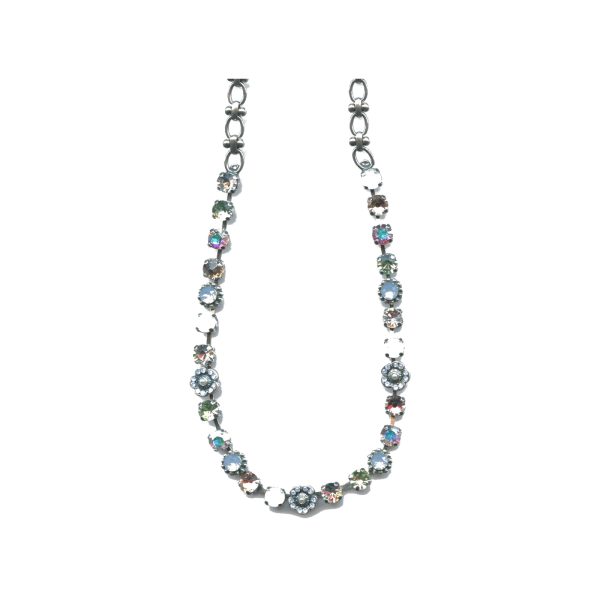 Necklace By Mariana Woman Striking White Opal and Vintage Rose Swarovski Crystals