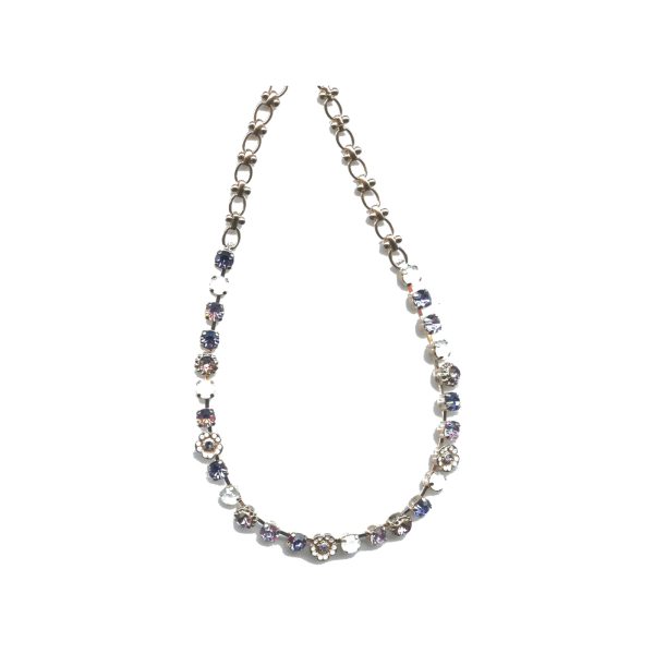 Necklace By Mariana Woman Modern Shades of Purple and Shell Swarovski Crystals