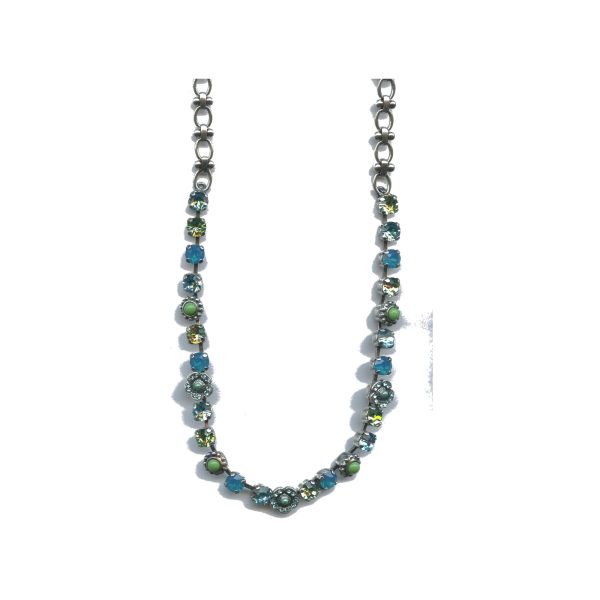 Necklace By Mariana Woman Luxurious Turquoise and Green Swarovski Crystals