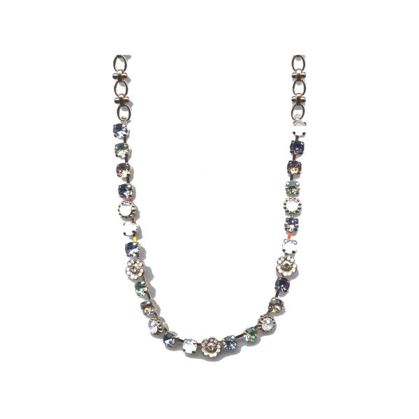 Necklace By Mariana Woman Elegant Pinks and light sapphire and chrysolite Swarovski Crystals