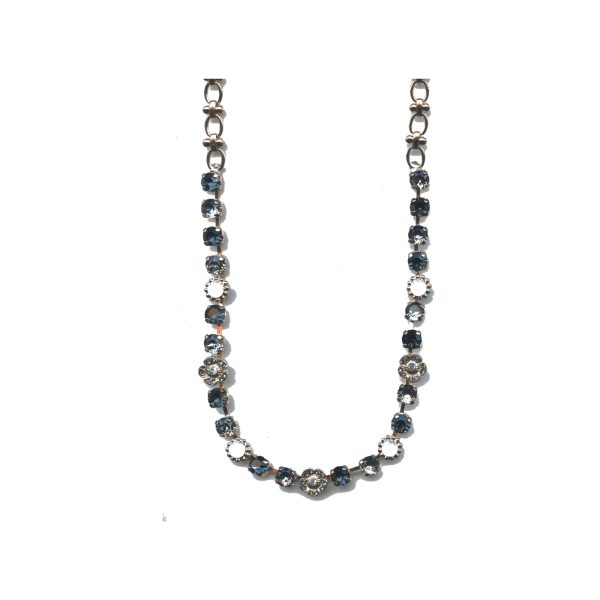 Necklace By Mariana Woman Captivating White Opal and Montana Blue Swarovski Crystals