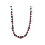 Necklace By Mariana Woman Radiant Siam and Ruby and Burgundy Swarovski Crystals